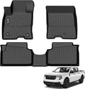 AIPOIL® Floor Mats for 2022-2025 2026 Ford Maverick Hybrid Fits 1st & 2nd Row TPE All Weather Anti-Slip Floor Liners Full Set Custom Car Mats Accessories, Black
