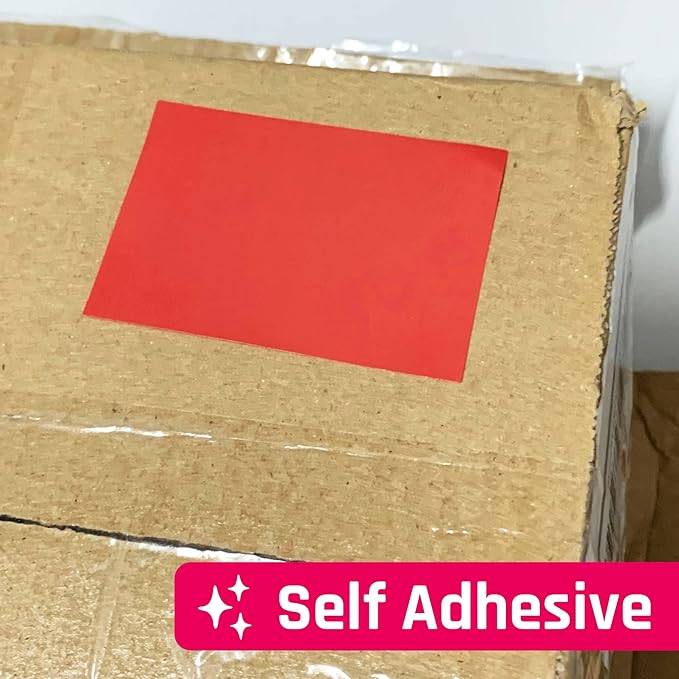 100 Pieces - Large Moving Stickers for Boxes, Colored Box Packing Labels Color Coded - 6 x 4 inches, 4 Assorted Colors