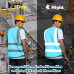 BeautyWill Custom Logo Safety Vest Class2 High Visibility Reflective Vest Breathable Construction Vest