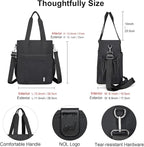 NOL Insulated Lunch Bag for Women, Large Spacious Lunch Tote Bag With Removable Adjustable Shoulder Strap with Multi Pockets,Leakproof Cooler Bag,Lightweight Nylon Waterproof Lunch Box For Work,Black