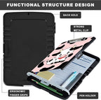 Clipboard with Storage,Storage Clipboard with Pen Holder,Heavy Duty Plastic Storage Clipboard with Low Profile Clip, Clipboard Folder, Teacher Must Haves, Office Supplies,Cute Cows Pink