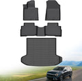 Hutisya-Floor Mats & Cargo Liner Set Fit for Kia Sportage Hybrid 2023-2025 All Weather Protection Anti-Slip & Durable TPE Full Set Liners Automotive Accessories-Black