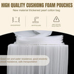 50 Pack 16'' x 20'' Large Cushion Foam Pouches, Foam Wrap Pouches for Extra Protect Fragile Items, Cushioning Packing Foam Pouches for Shipping, Moving and Storage(400x500x0.5MM)