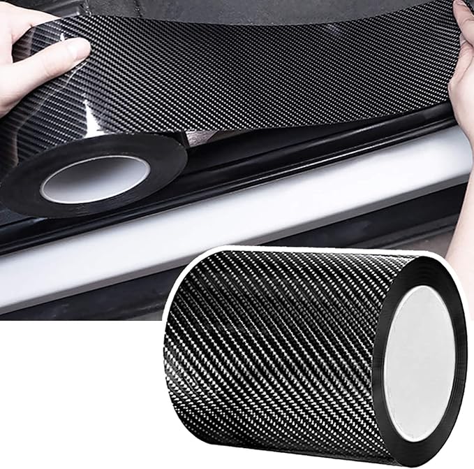 DGSL Car Door Edge Guards Door Sill Protector 5D Carbon Fiber Car Wrap Film Vinyl Automotive Wrap Film Car Door Sill Protection Film Anti-Collision Fits for Most Car (4In x 49Ft)
