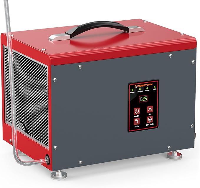 Abestorm 70 Pints Crawl Space Dehumidifiers, Compact Portable Commercial Dehumidifier Up to 1,000 sq. ft. Auto Defrost, Memory Starting Crawlspace dehumidifiers