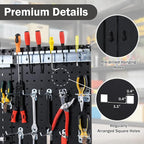 Goplus Garage Pegboard, Metal Pegboard Tool Organizer Kit with 3 Pegboards & 28 Pcs Hanging Accessories, Heavy Duty Pegboard Wall Organizer, Peg Board for Workshop, Tool Storage, Black