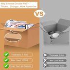 Large Moving Boxes with Handles Heavy Duty, 12 Pack 20" x 20" x 15" Double Corrugated Packing Boxes for Moving Shipping Storage (20"x 20"x 15"(with Handle))