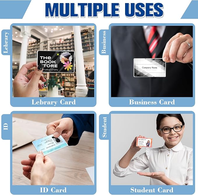 500 Pack 5mil 2.25“x3.75" Thermal Laminating Pouches Badge Laminate Pouches Clear Laminated Luggage Tags Printable Laminator Pouches for Business Permits Cards (500, 2.25“x3.75"-5mil)