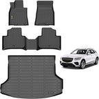 AIPOIL® Floor Mats & Cargo Liner Set for 2022-2025 2026 Genesis GV70 (Not for Electrified) All Weather Protection TPE Anti-Slip Automotive Full Set Custom Car Mats Accessories - Black