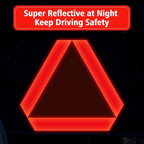 3 Pack Slow Moving Vehicle Triangle Sticker,8 x 7 inch Diamond Grade Reflective Slow Moving Vehicle Sign for Golf Cart Tractor UTV Waterproof,Self-adhesive Vinyl Sign for Easy Installtaion