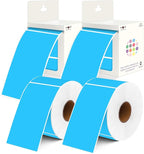 PARLAIM 3x5 inch Rectangle Color Code Stickers, 1000PCS 4 Rolls Square Adhesive Inventory Label, Sky-Blue