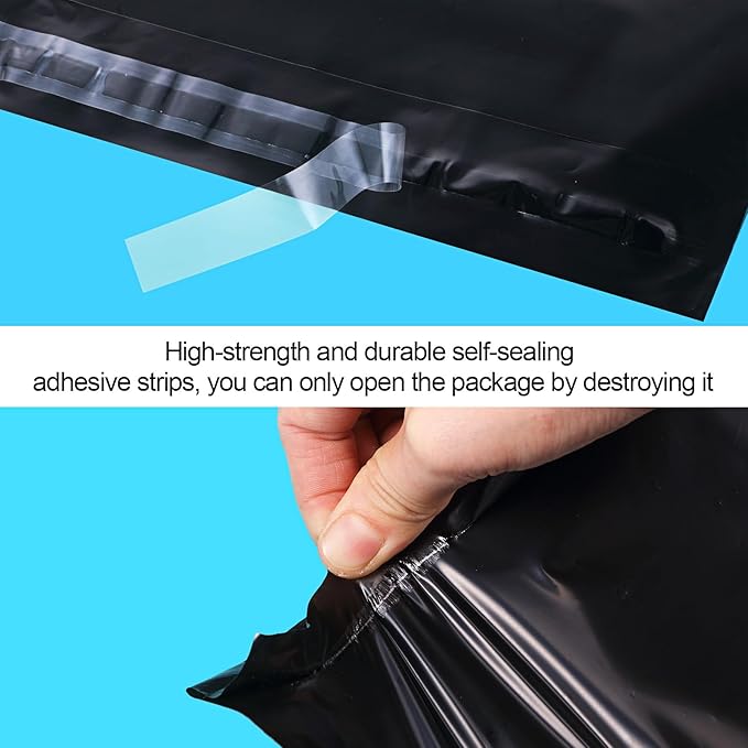 Outus 120 Pcs Poly Mailer Envelope 4 Sizes Shipping Bags Self Adhesive Clasp Envelope Self Adhesive Tear Proof Mailing Covers(13 x 17 In, 15 x 20 In, 16 x 22 In, 18 x 24 in,Black)
