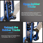 Electric Stair Climbing Dolly, 1250W Electric Stair Climbing Hand Truck, 900lbs Max Load Capacity, 3 Mode Folding Stair Climber Hand Trucks with Telescopic Handle for Moving (Blue+Black/Big Wheels)