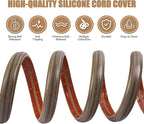 Floor Cord Cover Self Adhesive Cord Hider,3.3FT Cable Management, Extension Strip Protector for Wires, Prevent Cable Trips for Offices, Gyms, Exhibitions Cavity:0.47"(W) x 0.35"(H) Wood Walnut