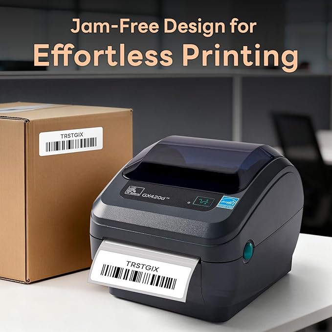 3" x 1" Direct Thermal Labels, Strong Adhesive Barcode & Return Address Stickers Compatible with Zebra, Rollo, Munbyn & Most Desktop Thermal Printers (12 Rolls / 15600 Labels), TRSTGIX