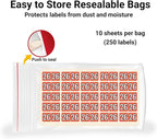 MINI 2026 Year Labels, Doctor Stuff 2026 Chart Stickers, Red Color Coded, Colwell Jewel Tone Style, USA Made Year Stickers for End Tab File Folders, 250/Pack, 1 Package, 1/2" x 1" - Small Labels