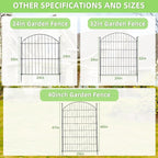 Decorative Garden Fence 24in (H) x20ft (L), 10 Pack No Dig Fence Animal Barrier for Dog, Arched Flower Bed Edging, Wire Border Panel Fencing for Yard Patio Outdoor Decor