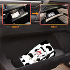 Car Registration and Insurance Holder,Leather Vehicle Glove Box Organizer Wallet for Document,Perfect for any Car,Truck,Motorcycle,Driver License,Trailer or Boat,Men & Women,Black White Milk Cow