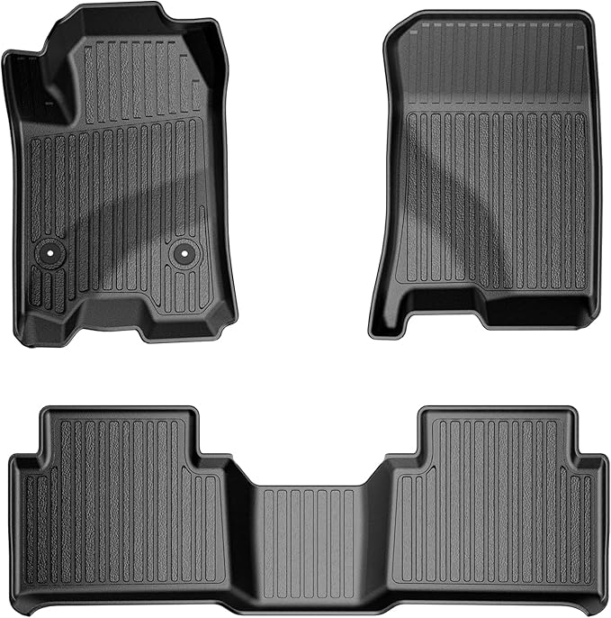 TripleAliners for Colorado & Canyon 2026 2025-2023 Floor Mats Crew Cab 1st & 2nd Row All Weather TPE Material Front Rear Full Set Liners Compatible with Chevy Colorado/GMC Canyon 2023-2026 Accessories