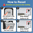 RUDY RUN Key Lock Box for Outside - Realtor Lockbox for House Keys Outdoor - Combination Key Hiders to Hide a Key Safe Storage
