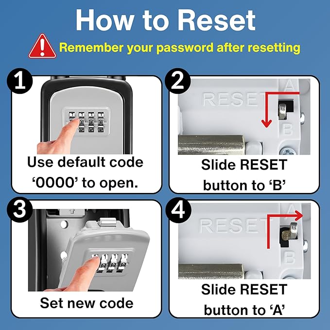 RUDY RUN Key Lock Box for Outside - Realtor Lockbox for House Keys Outdoor - Combination Key Hiders to Hide a Key Safe Storage