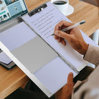 ZCZN Aluminum Clipboard with Storage and Clip Recycled, 2 Pack Clipboard Folders, Sturdy Letter Size Recycle Metal Form Holder for Business Office Medical Professionals, Letter Size (Silver)