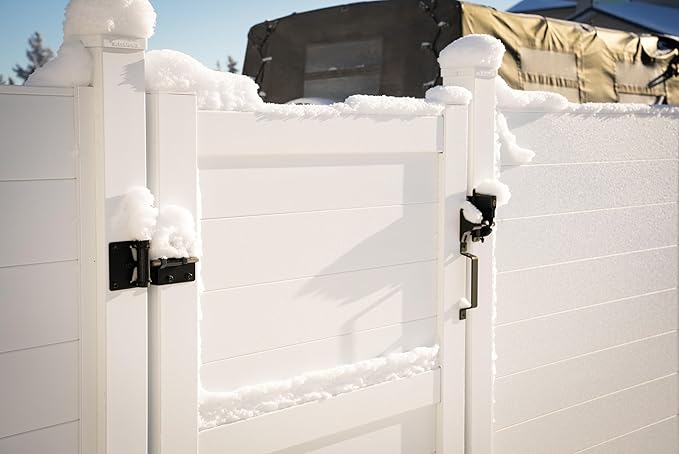 4" x 4" x 9' White Aluminum Dig-Set Fence Post with Cap – Matte Powder-Coated, Durable In-Ground Outdoor Support for Privacy Panels, Garden, Yard & Patio Projects