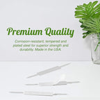 OLYMPX 100 Pcs of 1 Inch Capacity Economy Self-Adhesive Fastener, Prong Paper Fastener Bases, 2.75 Inch Base for Paper File Clip Folder Accessories, 100 per Box