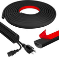 Cord Wall Cover, 236in Self-Adhesive Wire Covers for Cords on Wall, Extension Cable Hider for Floor, Mounted Tv, Home and Office Cavity 0.63" Wx0.31 H (Black)