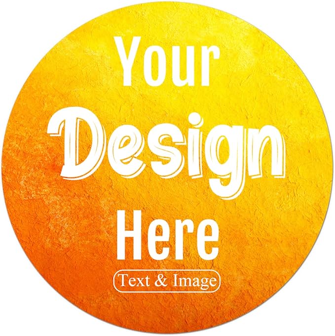 100-500 Custom Stickers Personalized Labels, Customized Stickers with Any Image Logo and Text. Custom Stickers for Business Logo Labels,etc. (Circle,1 Inch)