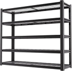 62" W x 24" D x 84" H Garage Shelving Heavy Duty Metal Shelving 3500LBS Storage Shelves Adjustable Metal Shelves for Storage Industrial Garage Shelves for Warehouse Basement