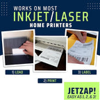 JETZAP Pre-Cut 4x6 Shipping Labels | Work on Most Inkjet and Laser Printers | Just Load & Print | USPS UPS FedEx for Home Printers | 2000 Pack
