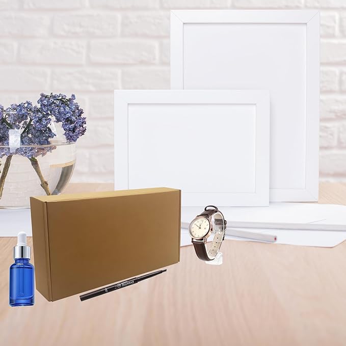 12x6x2 inches Shipping Boxes Bulk 25 Pack Brown, Corrugated Cardboard Box, Mailer Boxes for E-commerce Packaging and Holidays Gift, Small Giving Boxes for Wrapping Mailing Present