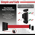 DuraSteel Wall Mount Crowd Control Retractable Belt Barrier - 9.2 Ft Red Retractables Barrier Belt w/ABS Casing, Do Not Enter Crowd Control Barriers Line Divider NOT Stanchions with Retractable Belts
