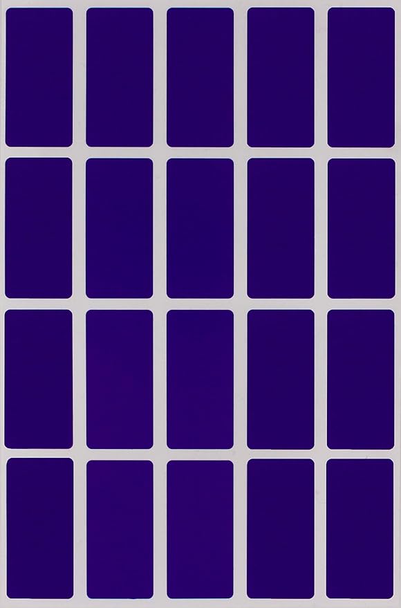 Royal Green Color Coding Labels Rectangle Stickers in Royal Blue 1.57 inch x 0.75 inch (40mm x 19mm) - 100 Pack