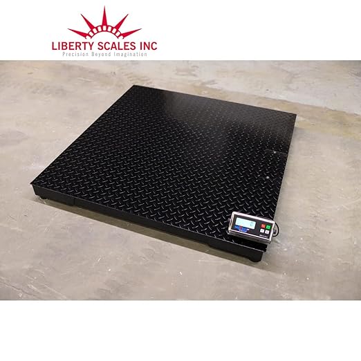 Liberty LS-4040-5k-NN 40" x 40" Industrial Floor Scale with Indicator Warehouse Pallet Scale | 5000 lbs x 1 lb