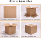 CRUGLA 40 Packs 7x7x6 Shipping Boxes Corrugated Cardboard Boxes Shipping Box Bulk for Small Business Packing Boxes