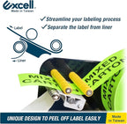 Excell LD-222 Manual Label Dispenser (2" Wide, 3" Core): Works with 2" or 1" Wide Labels. Easy Peel-Off Design. Includes C-clamp for mounting on desks or workstations. Efficient and Versatile.