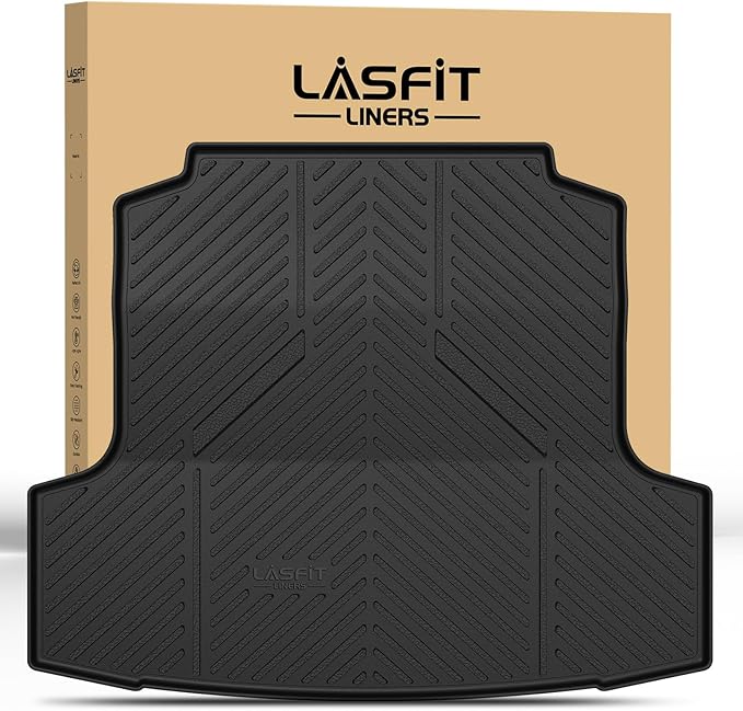 LASFIT Cargo Mat for Nissan Altima 2019-2025, All Weather TPE Custom Fit Easy Clean Durable No-Curling Trunk Mat for Altima 2019 2020 2021 2022 2023 2024 2025 Cargo Liner Cargo Tray, Black
