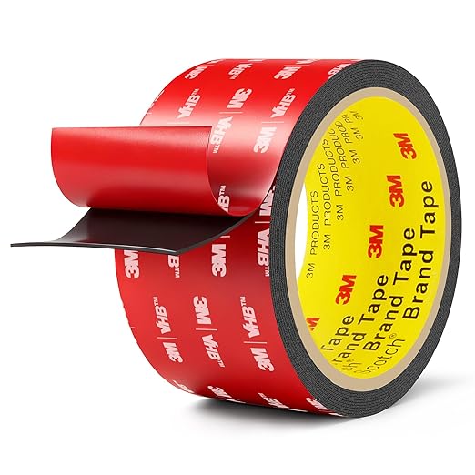 Double Sided Tape Heavy Duty 2in x 10ft, Heavy Duty Removable Mounting Tape, Adhesive Strips Double Sided Mounting Tape, Strong Foam Tape for Walls Picture Hanging Poster, Car, LED Strip Light