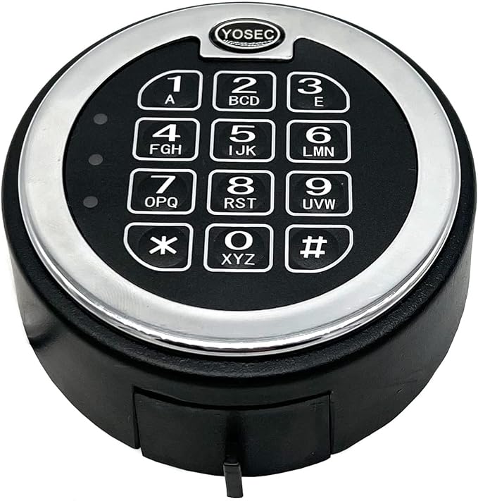 YOSEC Electronic Digital keypad time delay Lock for Safe Box, up to 5 User Codes, time delay from 0-59 Minutes,Dual Control Model
