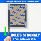 ADY Picture Hanging Strips Heavy Duty 40Pairs，Damage Free Removable Picture Hangers, Refill Adhesive Strips for Rent Room, Hook and Loop Strips Mounting Tape for Painted Wall