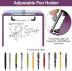 Small Clipboard with Storage, A5 Clipboards with Pen Holder, Half Letter Clip Boards 6x9 Mini Plastic Clipboard with Low Profile Clip for Classroom, School, Office Supplies (Purple)