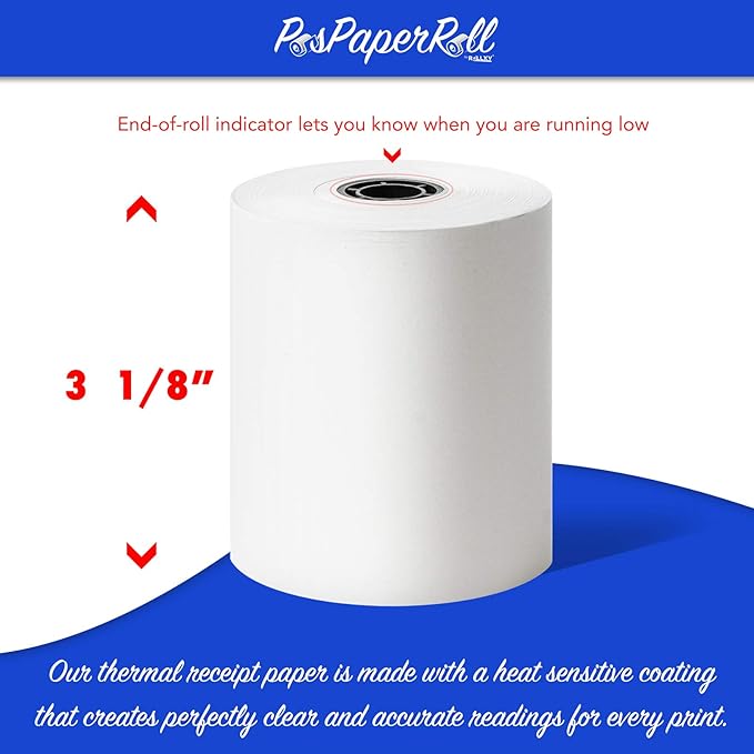 (30 Rolls) BPA FREE ROLLXY Thermal Paper - 3-1/8 x 230 Feet (CT-S300)