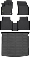 HAFIDI® Floor Mats & Cargo Liner Set Fit for 2018-2024 Volkswagen Tiguan All Weather Protection TPE Anti-Slip Automotive Full Set Floor Liners Custom VW Tiguan Accessories - Black