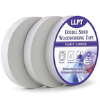 LLPT Double Sided Woodworking Tape 1" x 150Ft Each 3 Pack Double Face Turner Woodworker Adhesive Tape Removable Residue Free for Wood Template (WT10150W3)