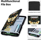 Clipboard with Storage Box & Pen Holder,Heavy Duty Clip Boards 8.5x11 for Nursing,High Capacity,School & Office Supplies,Moth Flowers Mushrooms