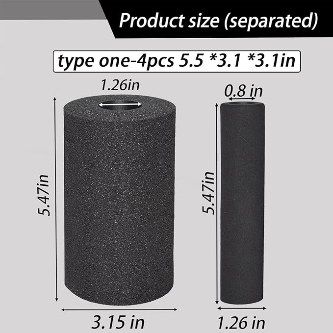 Foot Foam Pads Rollers Replacement (5.5 * 3.1 * 3.1in), Padding Cover for Inversion Table, Workout Bench, Sits Ups Replacement Parts, Home Gym Accesories