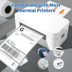 4"×6" Direct Thermal Shipping Label, Fanfold Thermal Label 4000 Packs (500packs Per Stack) Permanent Adhesive, Compatible with Zebra, Rollo, Jadens, Nelko