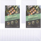 Henoyso 15 Pcs 11" x 17" Rigid Print Protectors, Heavy Duty Hard Plastic Sheet Page Protectors Crystal Menu Holder Clear Poster Sleeve Top Loading Frame for Magazine Photo Paper Poster Prints
